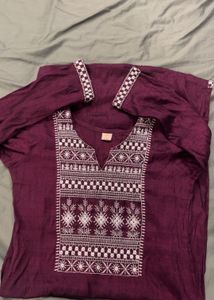 Embroidered Cotton Kurta