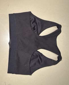 Black Front Zip Sports Bra