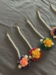 6 Floral Maang Tikka Set- wedding carnival