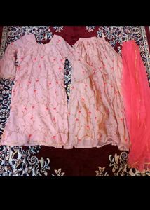 Elegant Pink Embroidered Kurta Set