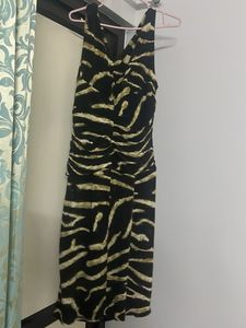 original Ralph Lauren Stylish Zebra Print Ruched D