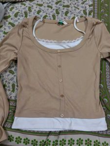 Cute Peach Cardigan Top