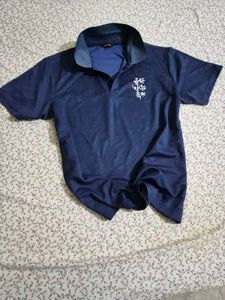 (New) Men's Blue Graphic Polo Shirt 🔥