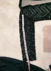 Black Sequin party wear Jacket dress