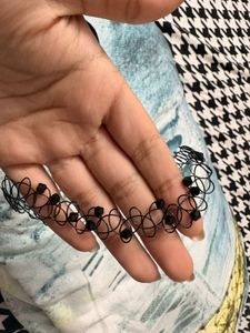 Choker Necklace Set with Charm