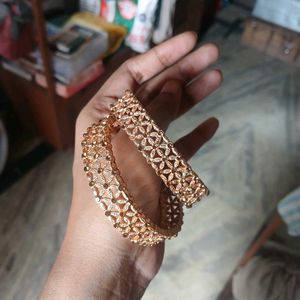 Elegant Rose Gold Tone Bangles