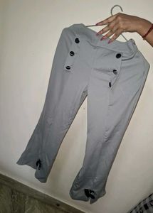 Stylish Striped Top &amp; Flared Pants Set