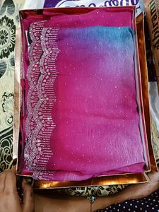 Stunning Embellished Ombre Saree