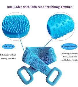 Silicon Bath Body Back Scrubber- Combo Pack Of 2