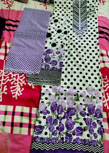 Stylish Cotton Kurta Set with Dupatta