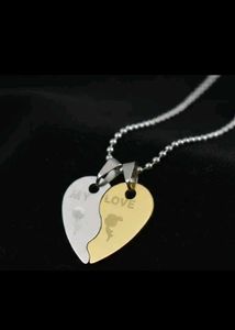 Couple Heart Pendant Necklace