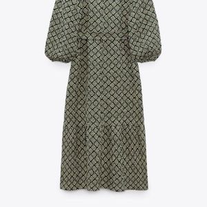 Zara Limited Edition Printed Bohemian Midi Dress