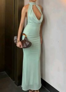 Elegant Mint Green Maxi Dress