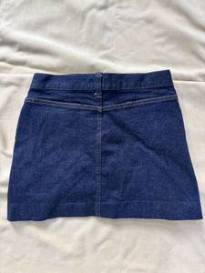 Classic Dark Wash Denim Mini Skirt