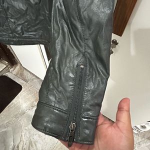Onyx Black Faux Leather Jacket xl size
