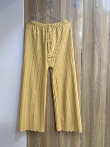 Wide Leg Knit Pants - Casual Style
