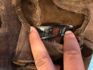 Furry Brown Buckle Slides