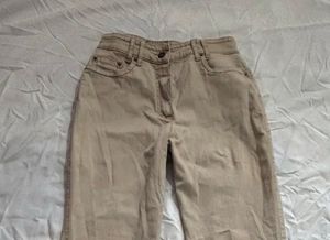Beige Flare Jeans