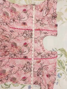 Pink Floral Print Kurta