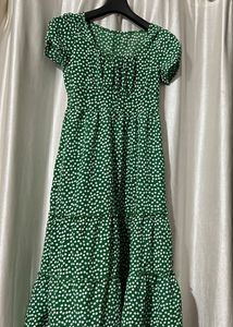 Green Floral Midi Dress