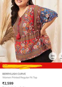 Boho Floral Print Kimono Plus Size Top