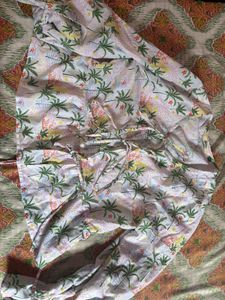 V-Neck Tropical Print Tie-Up Top🏖️🌊