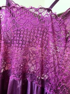 Purple Lace Trim Nightyy