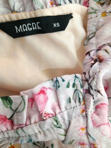 Pink Floral Printed Western Top (Women's)