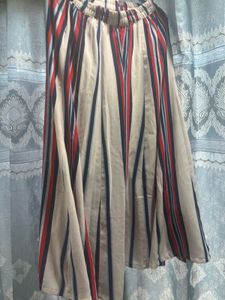 Striped Wide Leg Plazzo Pants With Astar