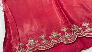 Elegant Pink Embroidered Kurta material