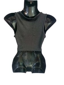 Shein Size S/M Ribbed Skeleton Print Crop Tank Top
