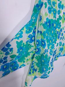 y2k low waist midi Printed Side Slit Skir