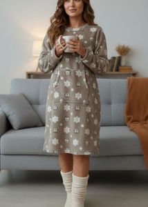 Cute Owl Print Nightdress Size M To L
