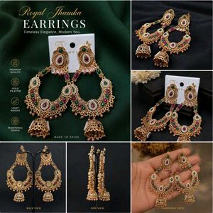 Royal Jumka Earrings - Gold Plated