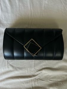 Chic Quilted Black Clutch Bag