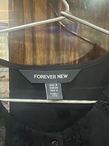 Forever New Black Lace Detail Top