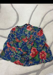 DressBerry Floral Print Puff Sleeve Top 💙🌸
