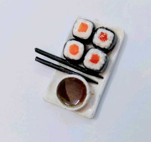 Miniature Sushi Set with Soy Sauce