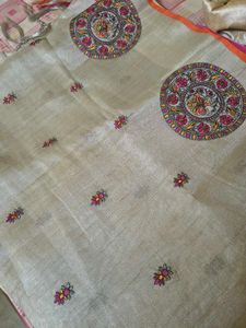 Elegant Embroidered Silk Saree