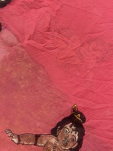 Vibrant Pink Saree with Embellishments