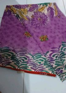 Printed (Work) Saree With Unstitched Blouse