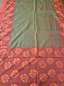 Elegant Cotton Saree with Floral Border