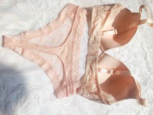 Lace Trimmed Bra &amp; Panty Set