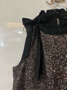 Sparkly Sleeveless Black Top