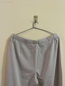 Light Grey Elastic Waist Pants