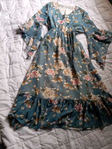 Floral Maxi Dress with Bell Sleeves
