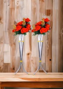 2 New Design Silver Vases