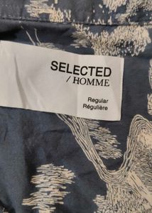 Retro Mountain Print Button-Up Shirt