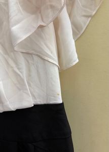 Elegant Cream Ruffle Sleeve Top