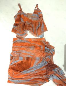 Chic Abstract Print Co-ord Set